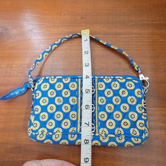 Vera Bradley Rivera Blue Zip Closing/Wristlet /Carryall Holder/ Wristlet. - Picture 6 of 14
